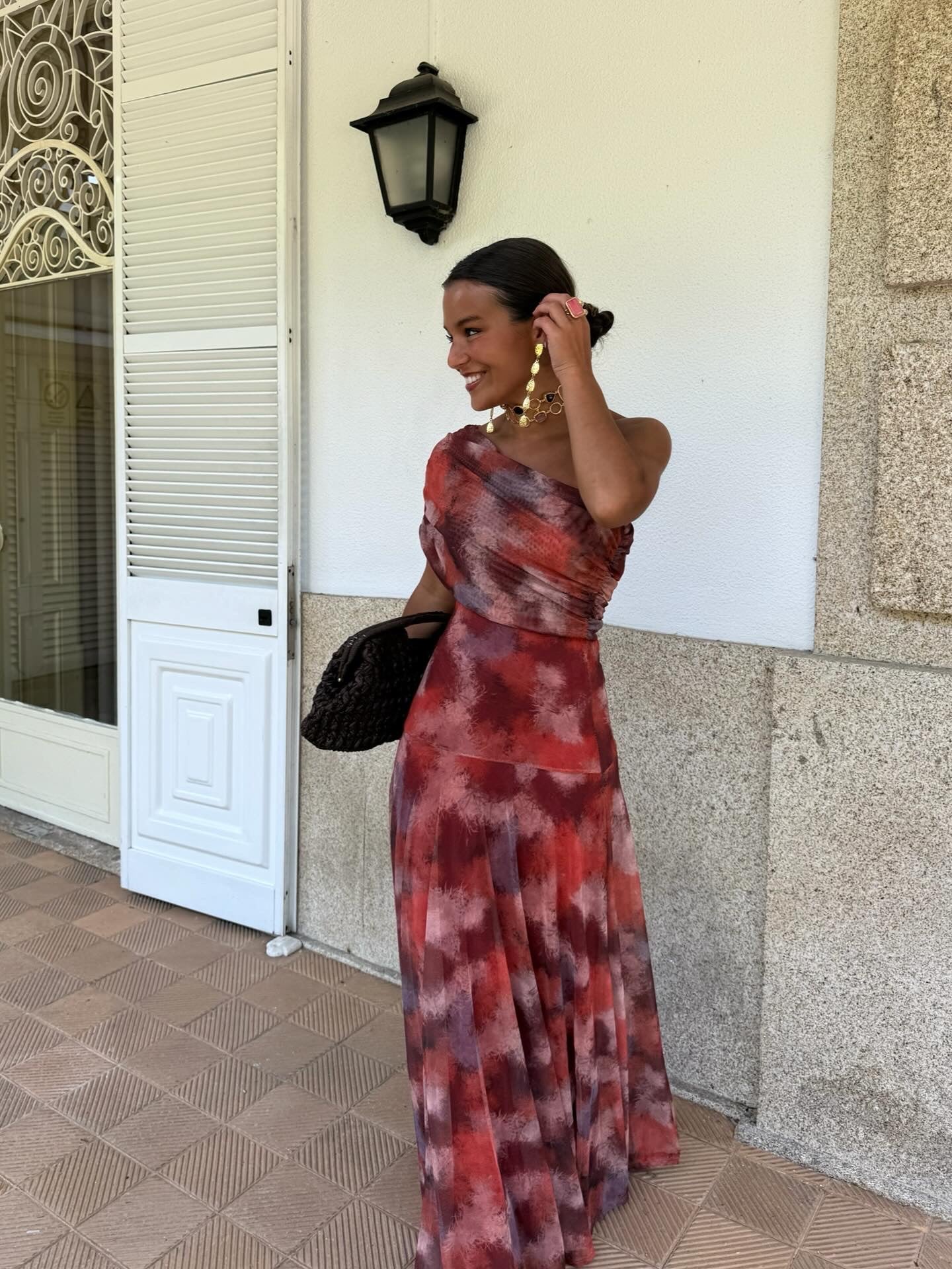 Vestido toledo impreso en rojo