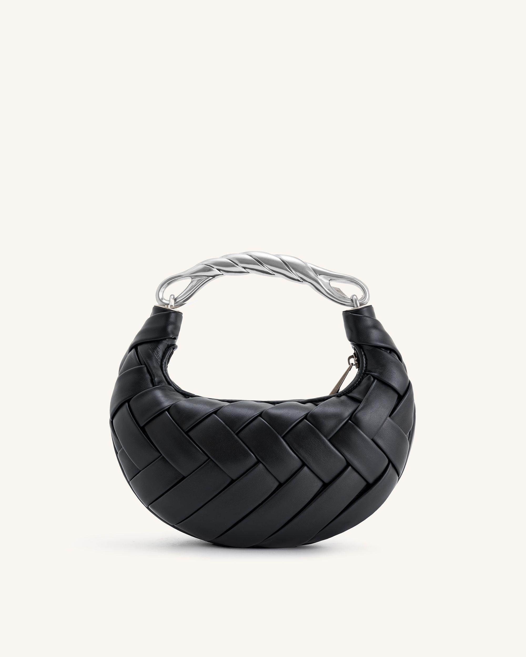 Bolso negra bandolera trenzada