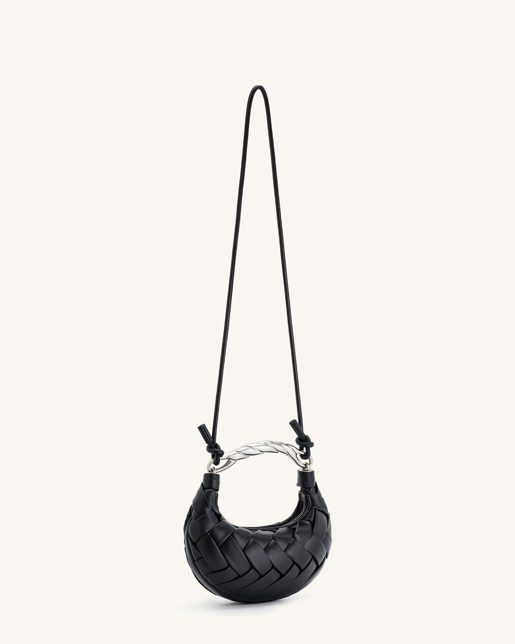 Bolso negra bandolera trenzada