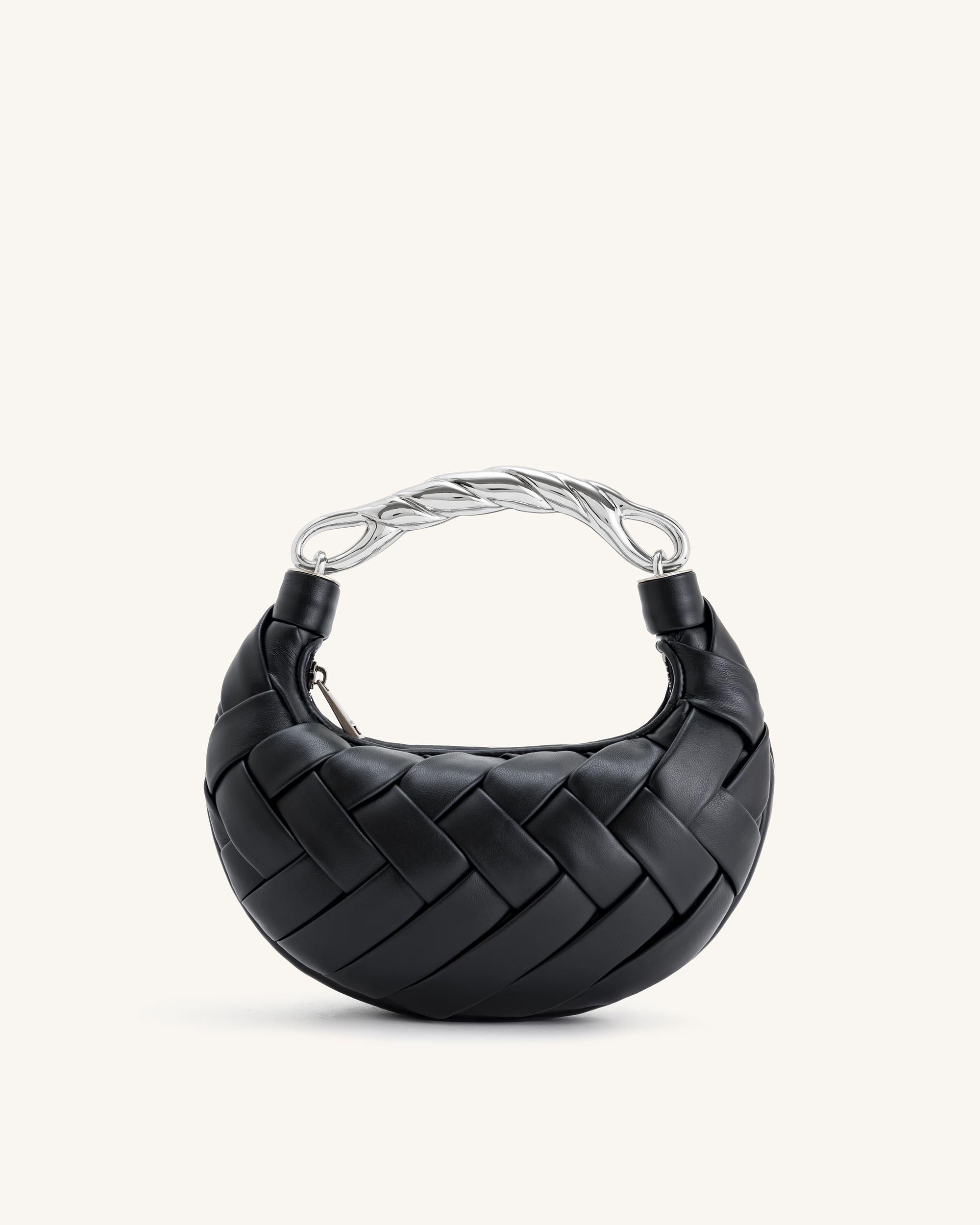 Bolso negra bandolera trenzada