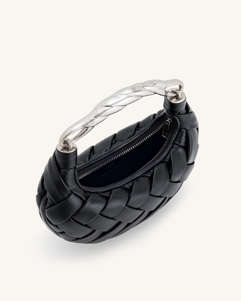 Bolso negra bandolera trenzada