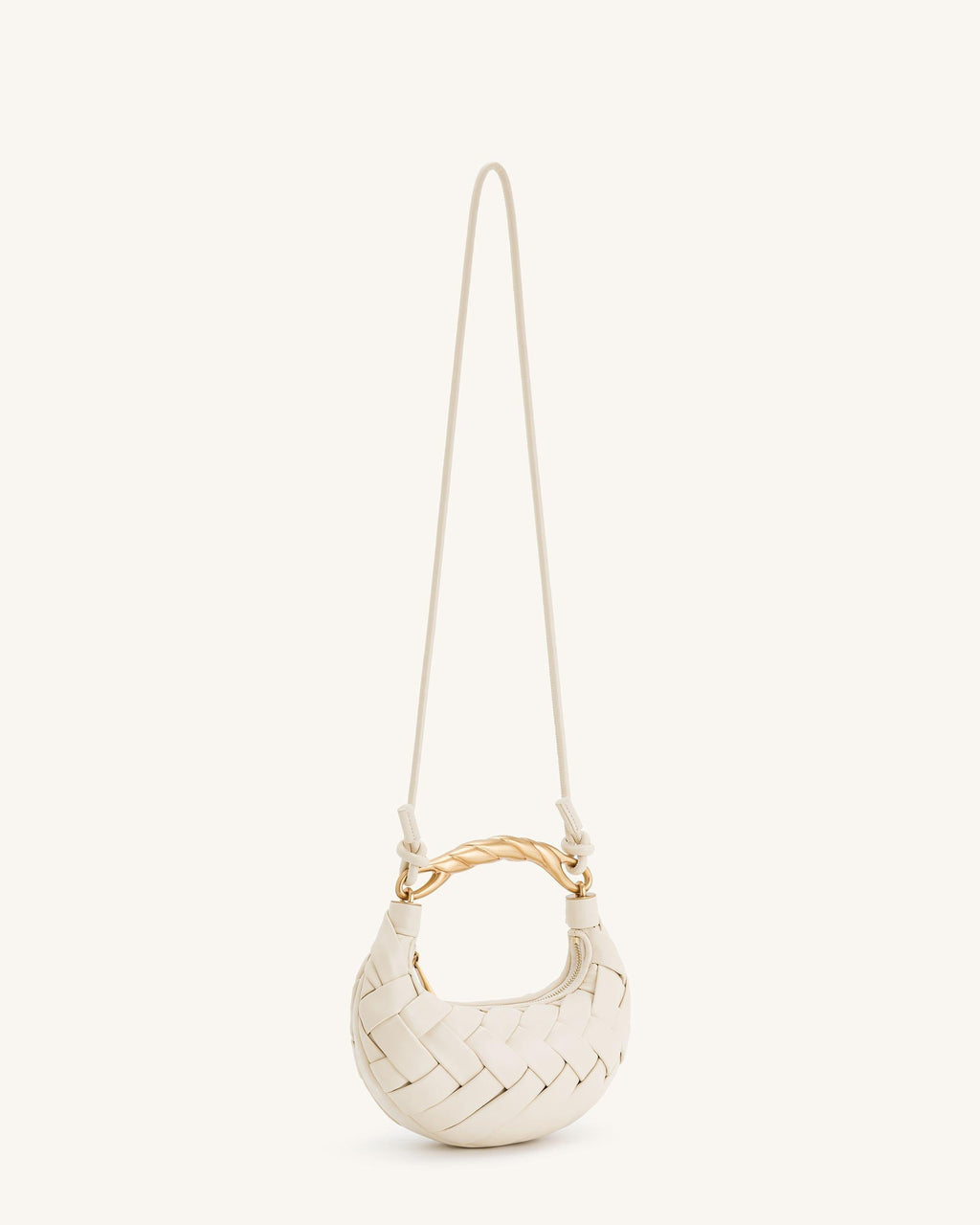 Bolso blanca bandolera trenzada
