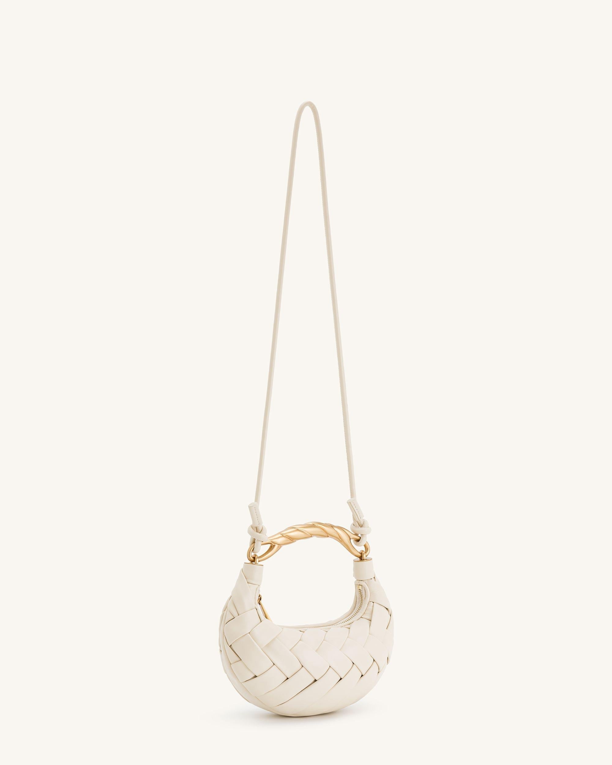 Bolso blanca bandolera trenzada