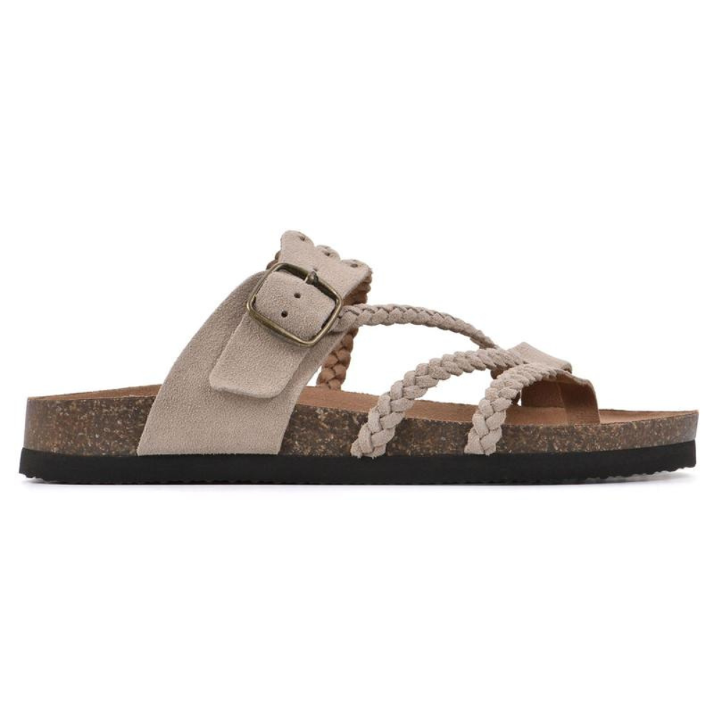 Sandalias anatómicas de corcho trenzado