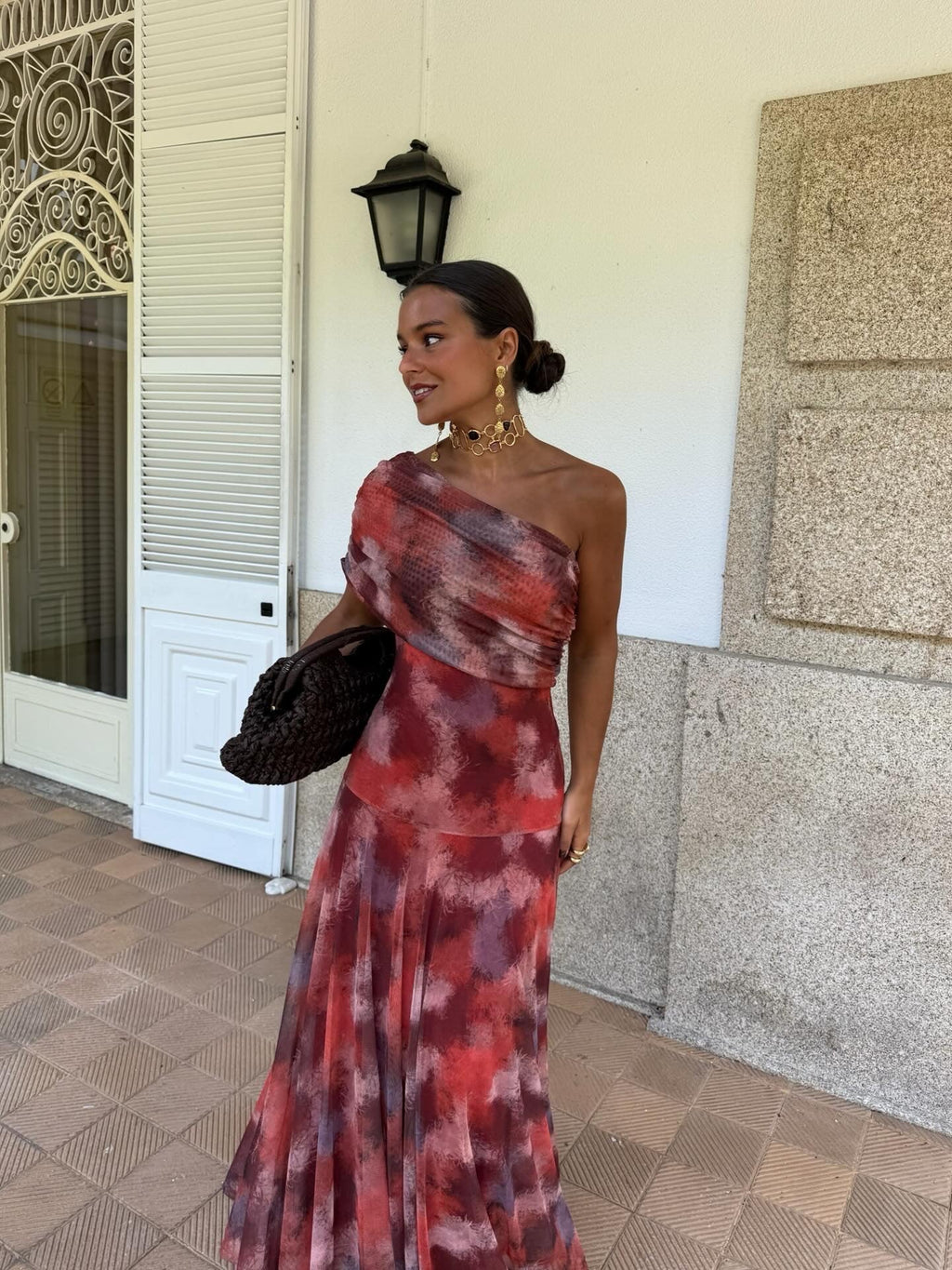Vestido toledo impreso en rojo
