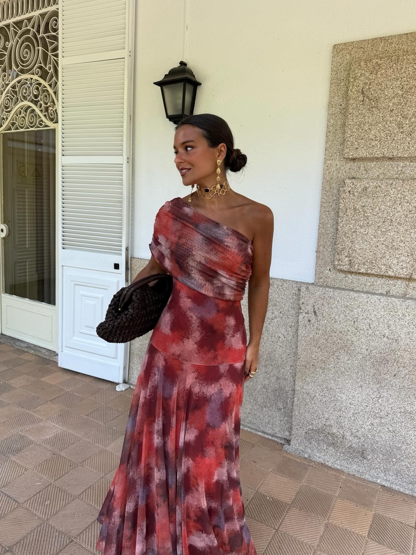 Vestido toledo impreso en rojo