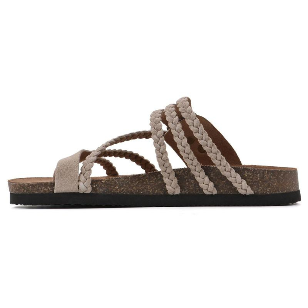 Sandalias anatómicas de corcho trenzado