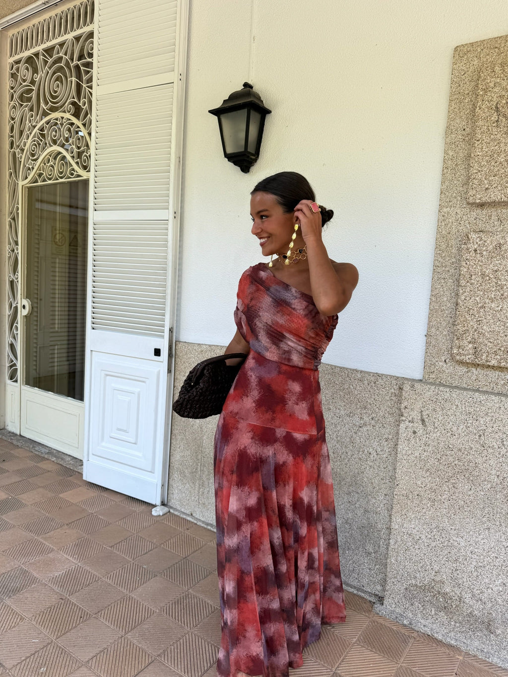 Vestido toledo impreso en rojo