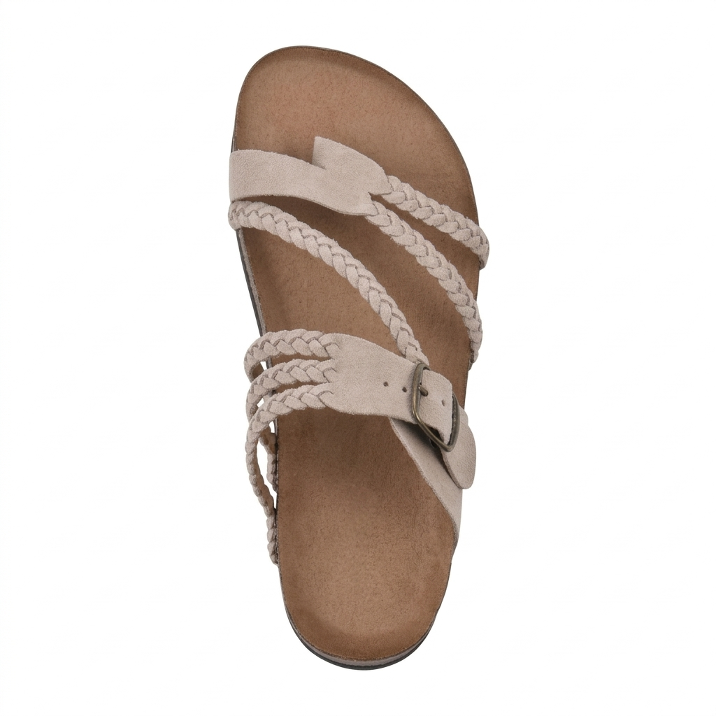 Sandalias anatómicas de corcho trenzado